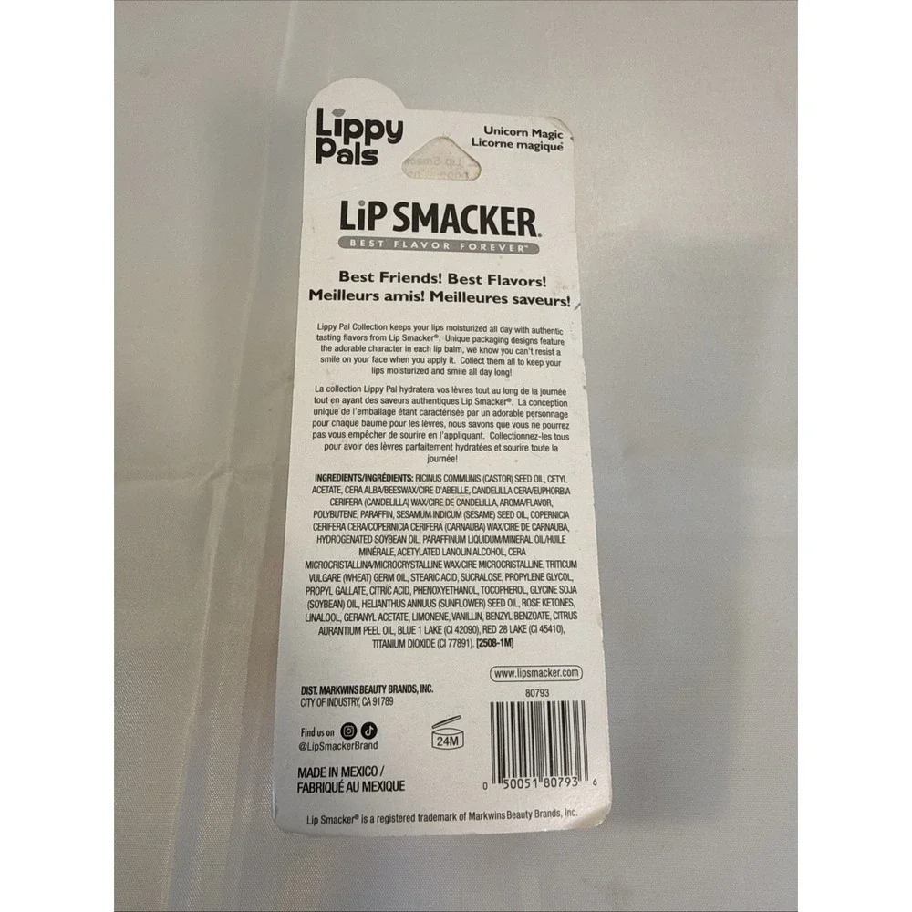 Lip Smacker Lippy Pals Unicorn Flavored Moisturizing & Smoothing Soft Shine L...